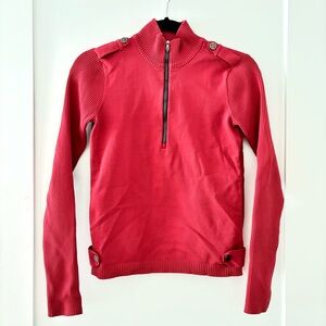Victorinox Womens Red Half-Zip Sweater Size XS